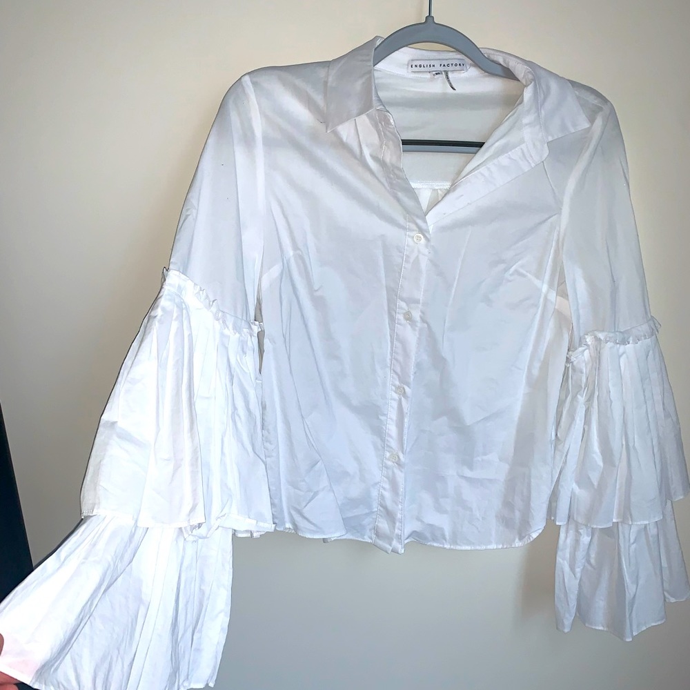 Button down, white, English factory, size XS